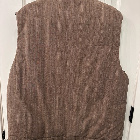 Eddie Bauer Goose Down Reversible Vest Men's Brown Sleeveless Jacket - Picture 4 of 4